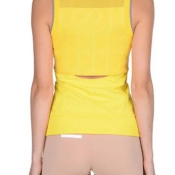 Adidas by Stella McCartney women's yellow run perf Climacool tank top size XS - Picture 2 of 7